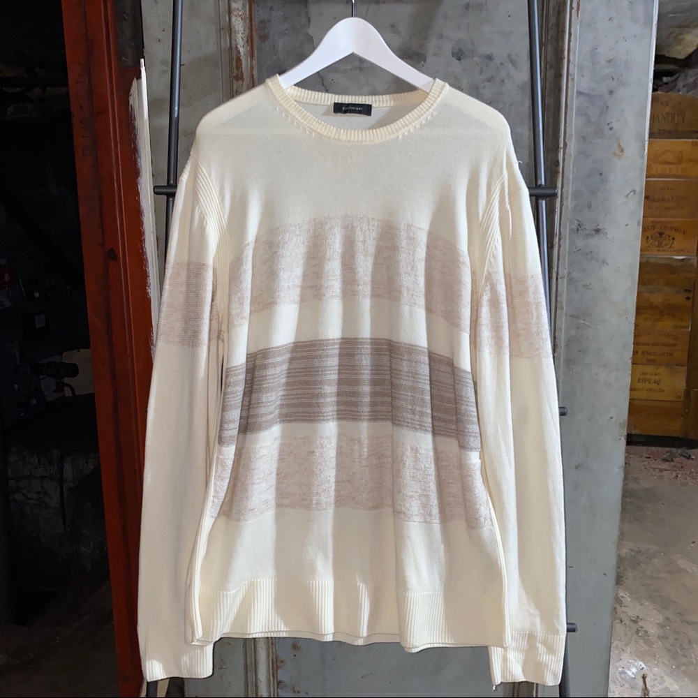 Cortigiani Cream Off-White Wool Mohair Sweater
